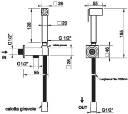 Фото Гигиенический душ Gessi Rettangolo (20021#031) хром