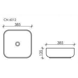 Накладная раковина Ceramica Nova ELEMENT CN6012