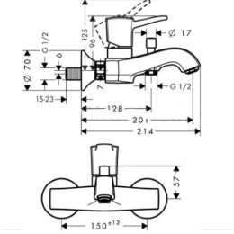Комплект смесителей Hansgrohe Metropol Classic (31340000/31302000) хром