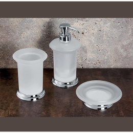 Colombo Design Positano B3640 - Стеклянная мыльница, настольная (хром)