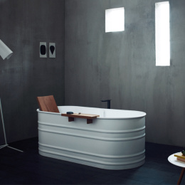 Фото Agape Vieques AVAS0911ZZI Ванна отдельностоящая 171x72.6x63.5 см, со спинкой, цвет: белый