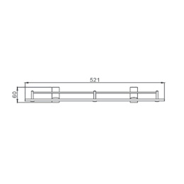 Полка стеклянная 1-ярусная Haiba HB8807