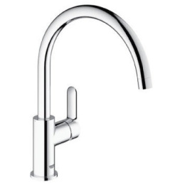 Фото Grohe BauEdge 31367000 Смеситеь для мойки, поворотный трубкообразный излив