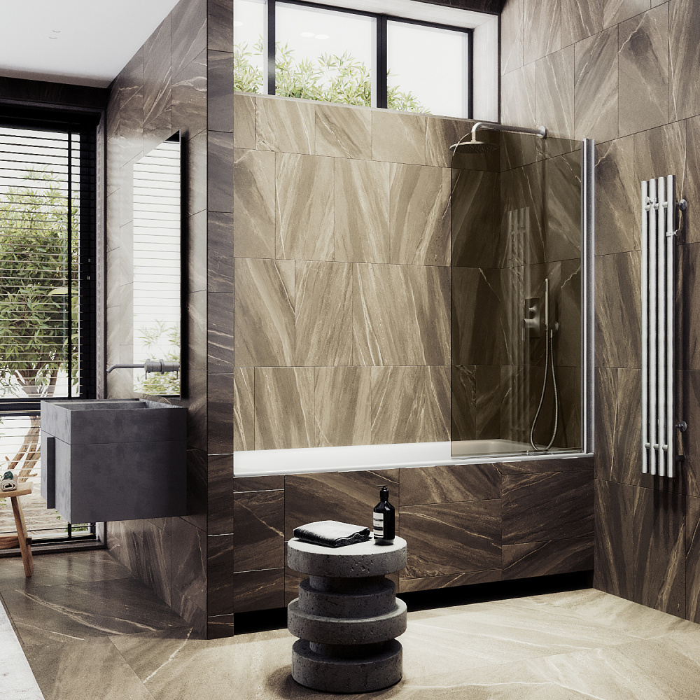 Фото Шторка на ванну Maybah Glass MGV-611-5 поворотная на монопетле