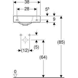 Geberit iCon xs 124736000 Раковина, подвесная