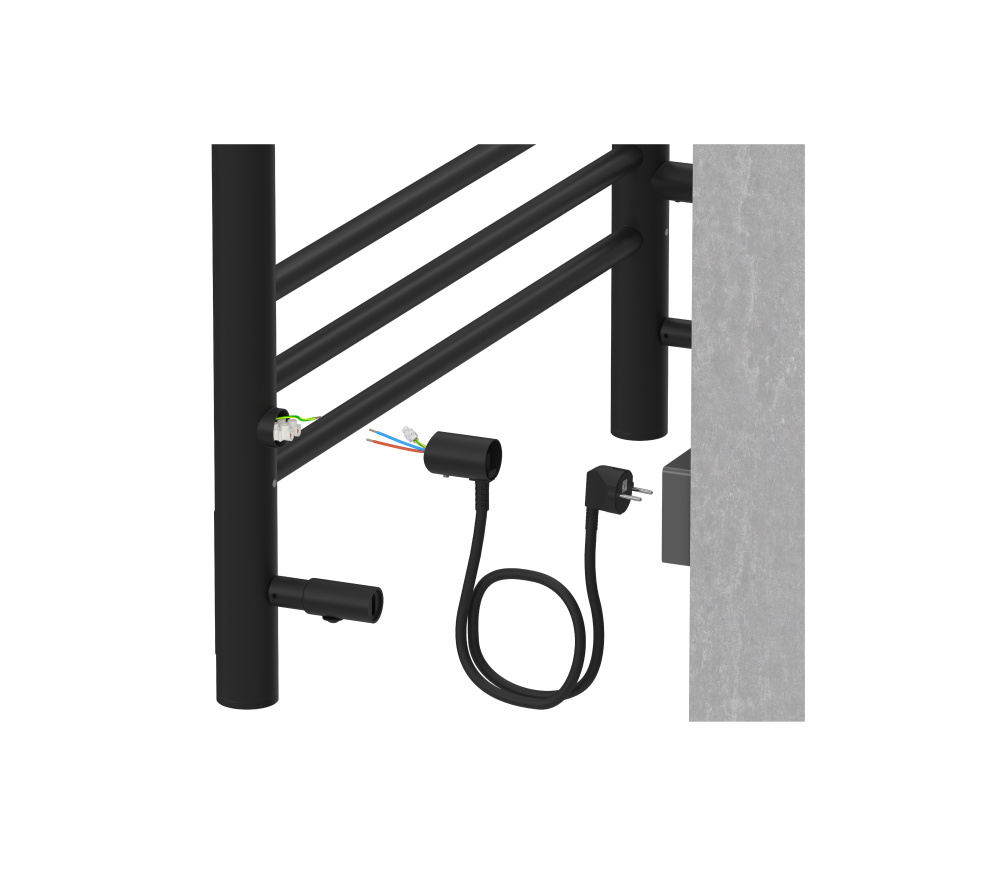 Фото Полотенцесушитель электрический Aquatek Бетта (AQ EL KRC1090BL), цвет черный