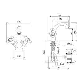 Фото Huber Croisette CS00151121 Смеситель для раковины (хром)