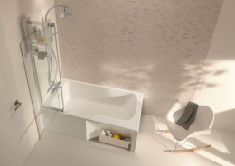 Шторка на ванну Jacob Delafon Bain Douche Malice 95x150