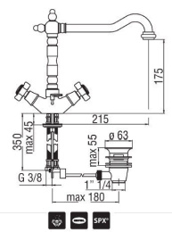 NOBILI Ritz RI49117/1CR Смеситель для раковины (хром)