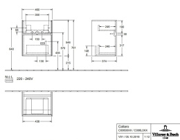 Villeroy Boch Collaro C006L0FP Тумба под раковину 450х374 мм (Glossy Grey)