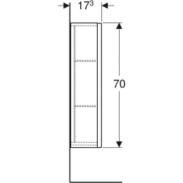 Фото Шкаф-пенал Geberit Renova Plan, 39 х 70 см, темно-серый матовый, 501.920.JK.1