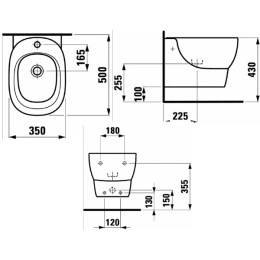 Биде Laufen Mimo 8.3055.1.000.302.1 подвесное