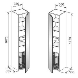 Шкаф высокий Keuco Royal 32131450001, белый