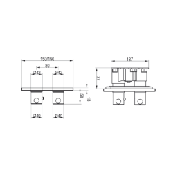 Villeroy&Boch TVD00065300061 Смеситель для душа термостатический