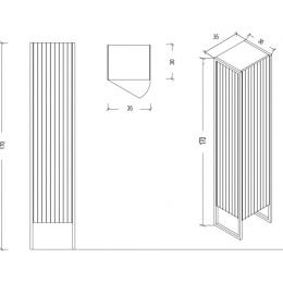 Фото Armadi Art Monaco 868-RG Пенал MONACO рубин + хром без ножек