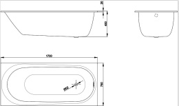 Фото Ванна стальная Bette BetteComodo 1250-000 PLUS 170 х 75 см