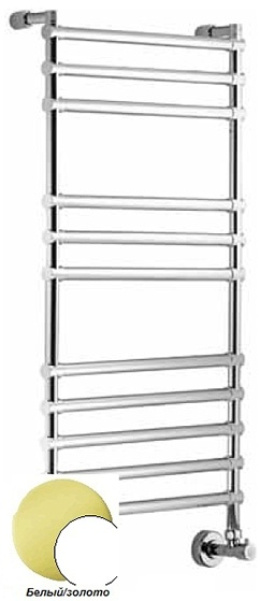 Фото Полотенцесушитель Margaroli Sole 464-11 4644711WGN водяной, белый/золото