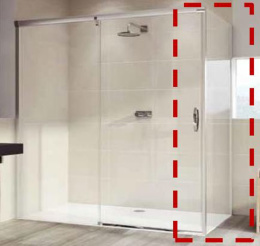 Боковая стенка для раздвижной двери Huppe Aura Elegance 401606.092.321, 80 х 200 см