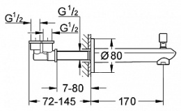 Grohe Eurodisc Cosmopolitan 13279002 Излив, для ванны