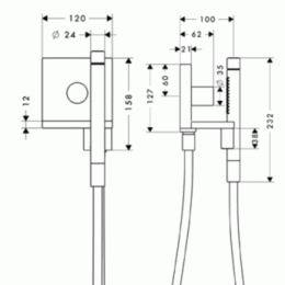 AXOR ShowerCollection 10651000 Модуль ручного душа