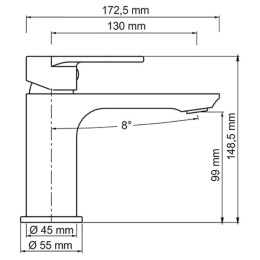Смеситель WasserKRAFT Elbe 7403 для раковины, черный