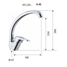 Смеситель Remer для кухни RR K42 2