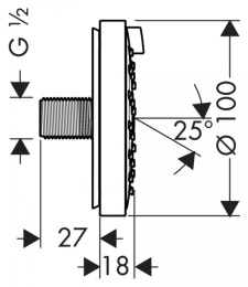 Боковая форсунка Hansgrohe Raindance (28477000) хром