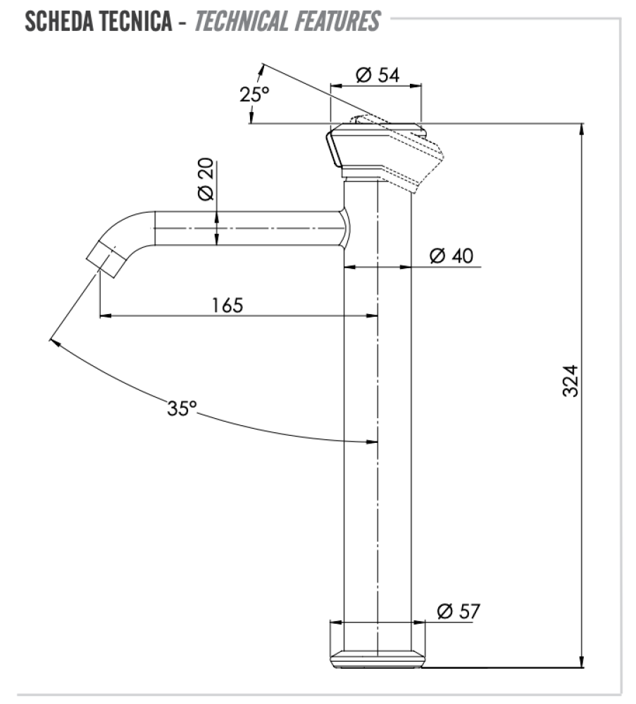 Фото Смеситель для раковины Remer Element ET11LXLDO, золото глянцевое