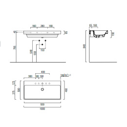 Фото Раковина GSI Nubes 100 9623111 Белая