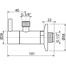 Вентиль угловой Alcaplast ARV001B 3/8 дюйма, белый