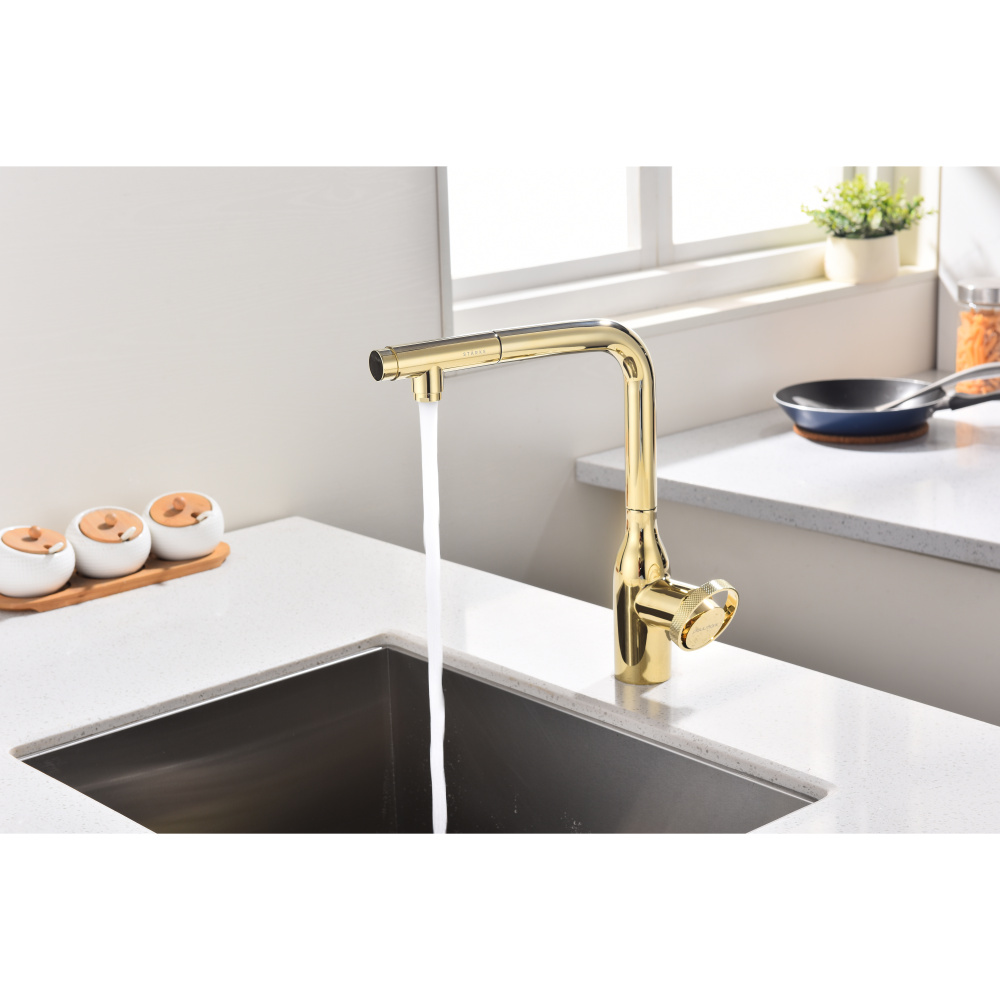 Смеситель для кухни Paulmark Urban (Ur213104-G) золото