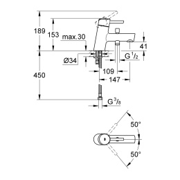 Смеситель Grohe Concetto New 32701 001 для ванны/душа