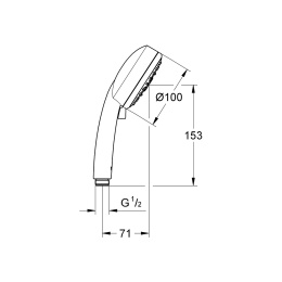 Grohe Tempesta New Cosmopolitan 27573002 Душ ручной, 4 вида струи