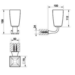 Стаканчик для зубных щеток Gessi Mimi (33207#031) хром