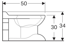 Чаша напольного унитаза Geberit Bambini 212000000
