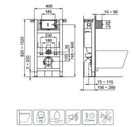 Встраиваемая инсталляция Ideal Standard PROSYS R009067