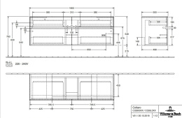Фото Villeroy Boch Collaro C028L0PD Тумба под раковину 1600х500 мм (Black Matt Lacquer)
