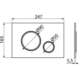 Клавиша смыва AlcaPlast (M776)