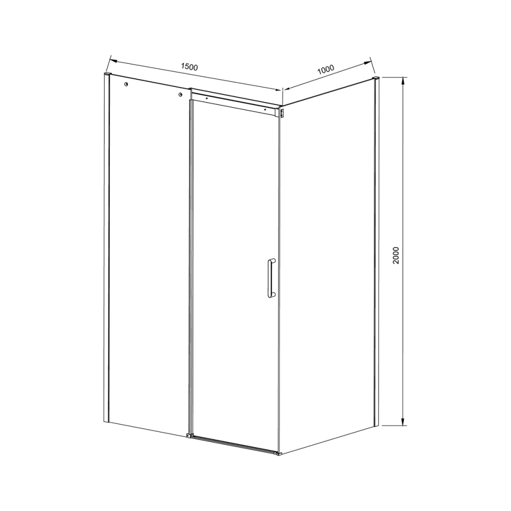 Душевой уголок Vincea Dice (VSR-4D1015CL) хром