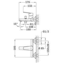 Фото Teka Manacor 841211200 Смеситель смеситель для ванны и душа