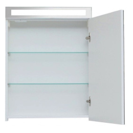 Зеркальный шкаф Dreja Max 77.9005W, LED-подсветка, 60x80 см, белый глянец