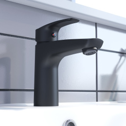 Фото Смеситель для умывальника черный IDDIS Ray (RAYBL00i01)