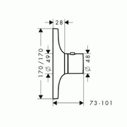 Hansgrohe Axor Massaud 18740000 Центральный термостат (хром)