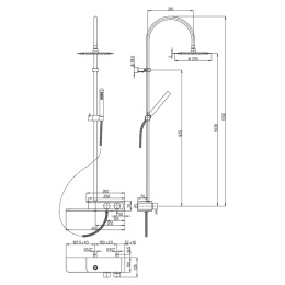 Фото Душевая система Paini Pad PDCR689B0 хром