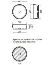 Раковина врезная Hatria Happy hour (YXSP01) белый
