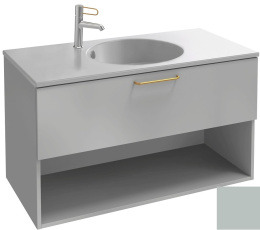 Фото Тумба под раковину Jacob Delafon Odeon Rive Gauche 90 см, EB2553-RX-S51, цвет миндальный сатин, ручк