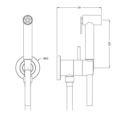 Фото Гигиенический душ Cisal Shower (CV0079754Q) хром