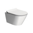 Подвесной унитаз GSI Kube X (9412FR509) безободковый, geniusflush смыв торнадо, белый