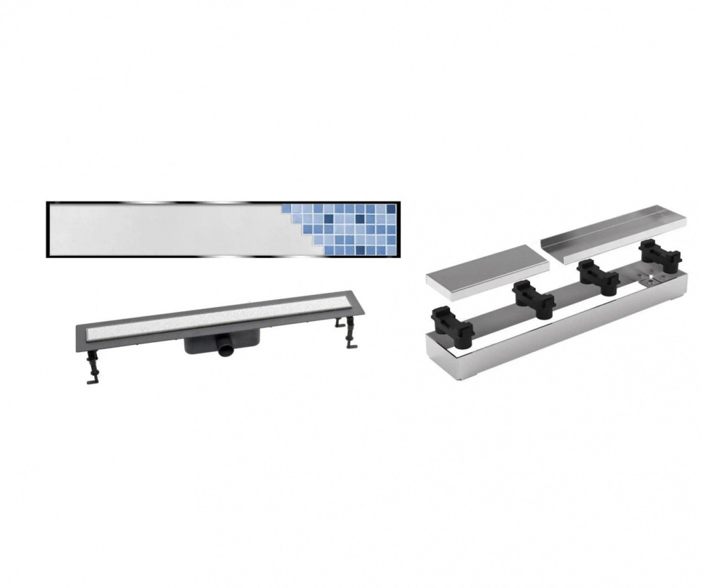 Душевой лоток Valsir Linea (KIT LINEA 700) хром