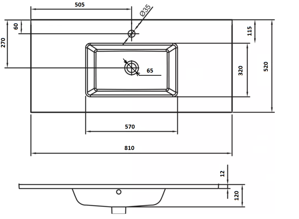 Фото Armadi Art 852-080-SLF Столешница стекло 80см моноблок СЕРЕБРО поталь